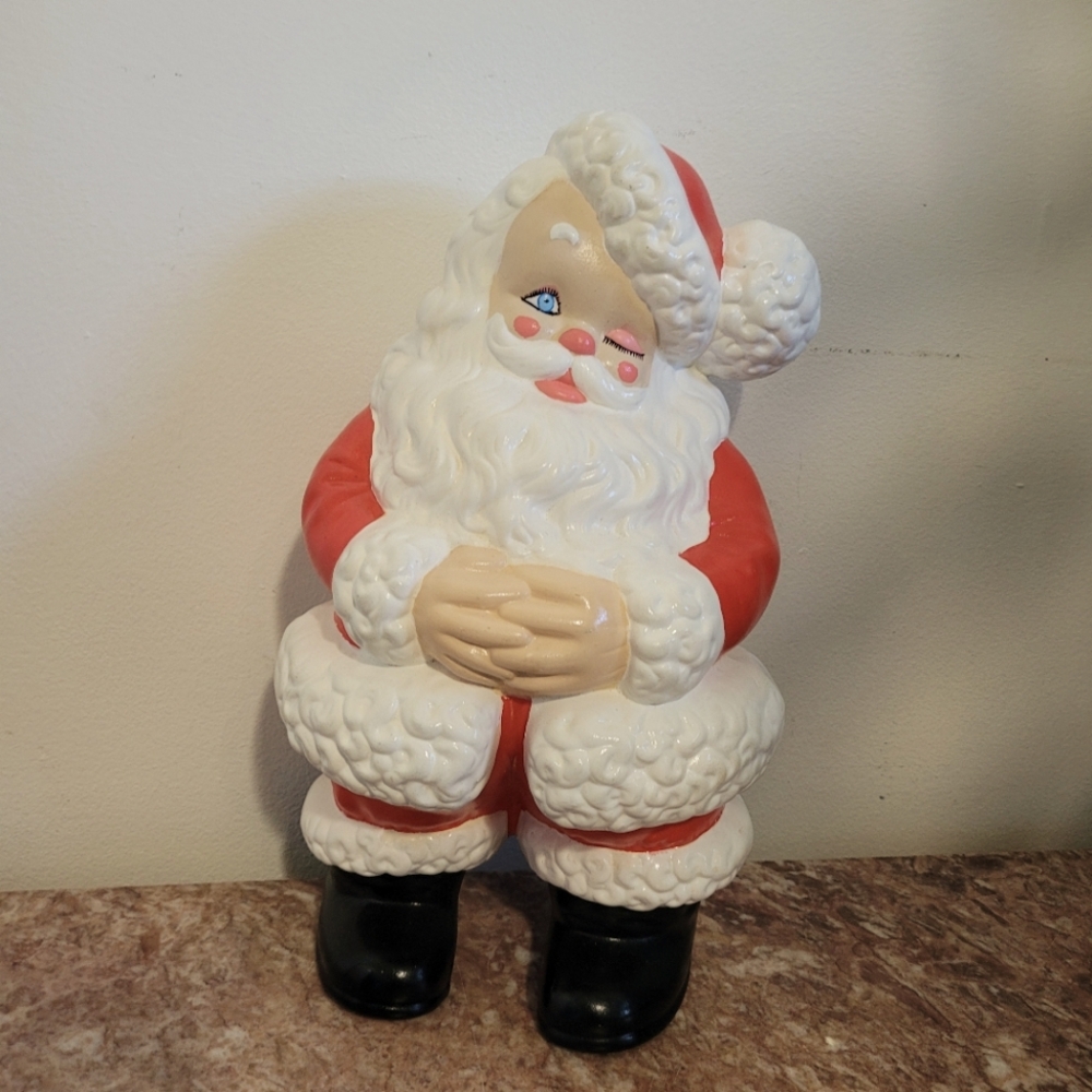 Vintage Winking Ceramic Atlantic Mold Santa Clause